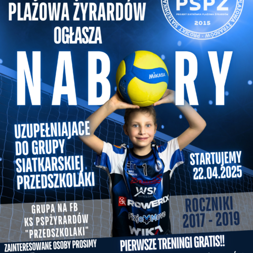 Nabory uzupełniające do SIATKARSKIEGO PRZEDSZKOLA!