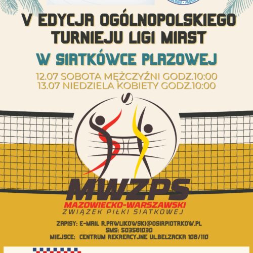 V Etap Piotrków Trybunalski V Edycji Ogólnopolskiego Turnieju Ligi Miast w Siatkówce Plażowej