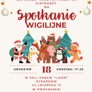 Spotkanie wigilijne w Sali Zabaw „Lider” w Żyrardowie