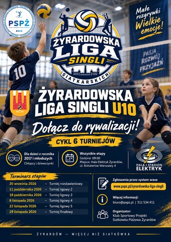 Plakat Żyrardowskiej Ligi Singli U10